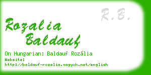 rozalia baldauf business card